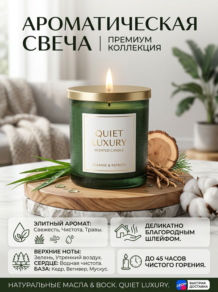 Инфографика ароматическая свеча