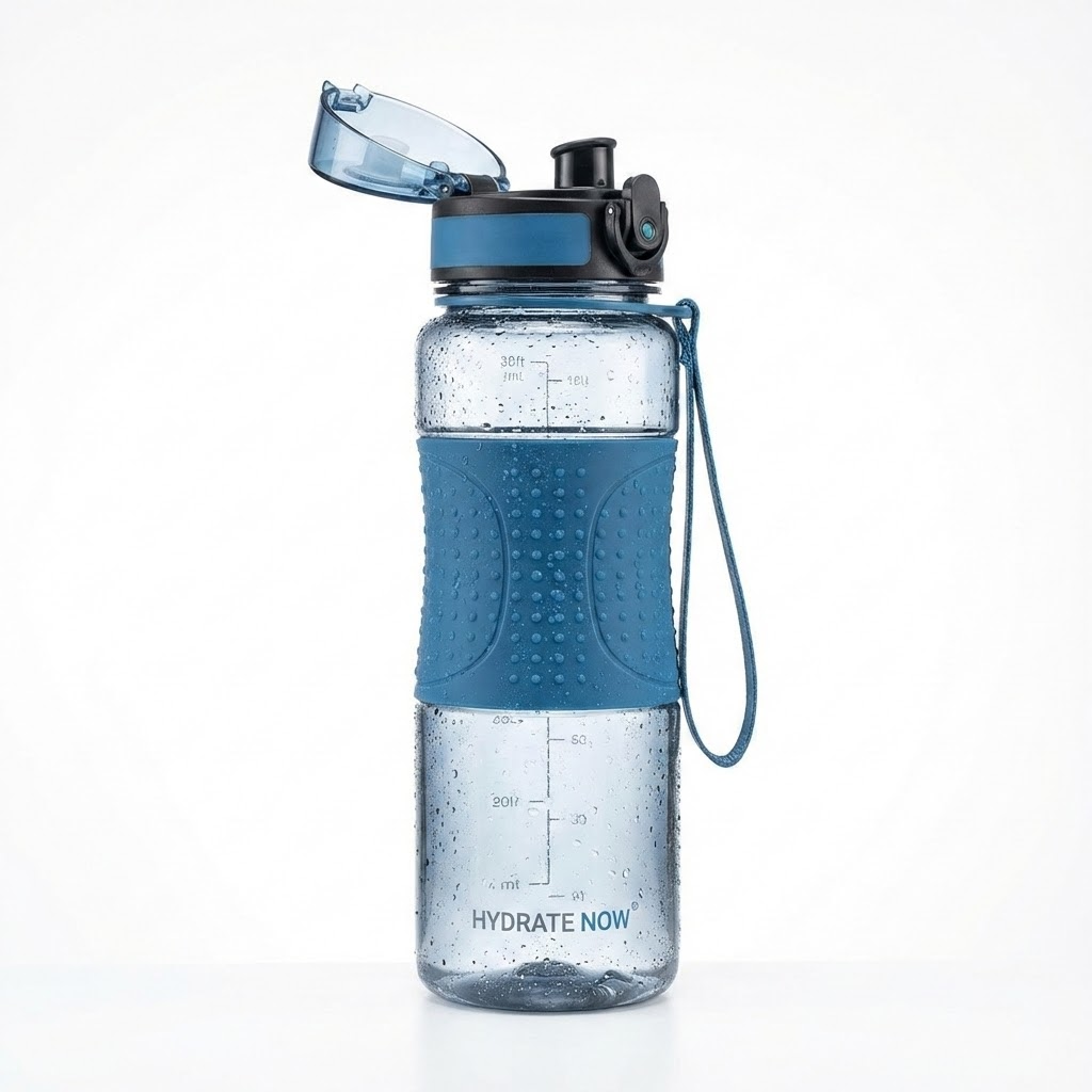 Инфографика карточек для маркетплейсов: спортивная бутылка до рендеринга